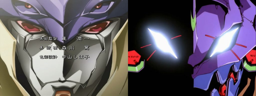 Comparison between RahXephon OP (Left, 41 seconds) and EVA OP(Right, 66 seconds)